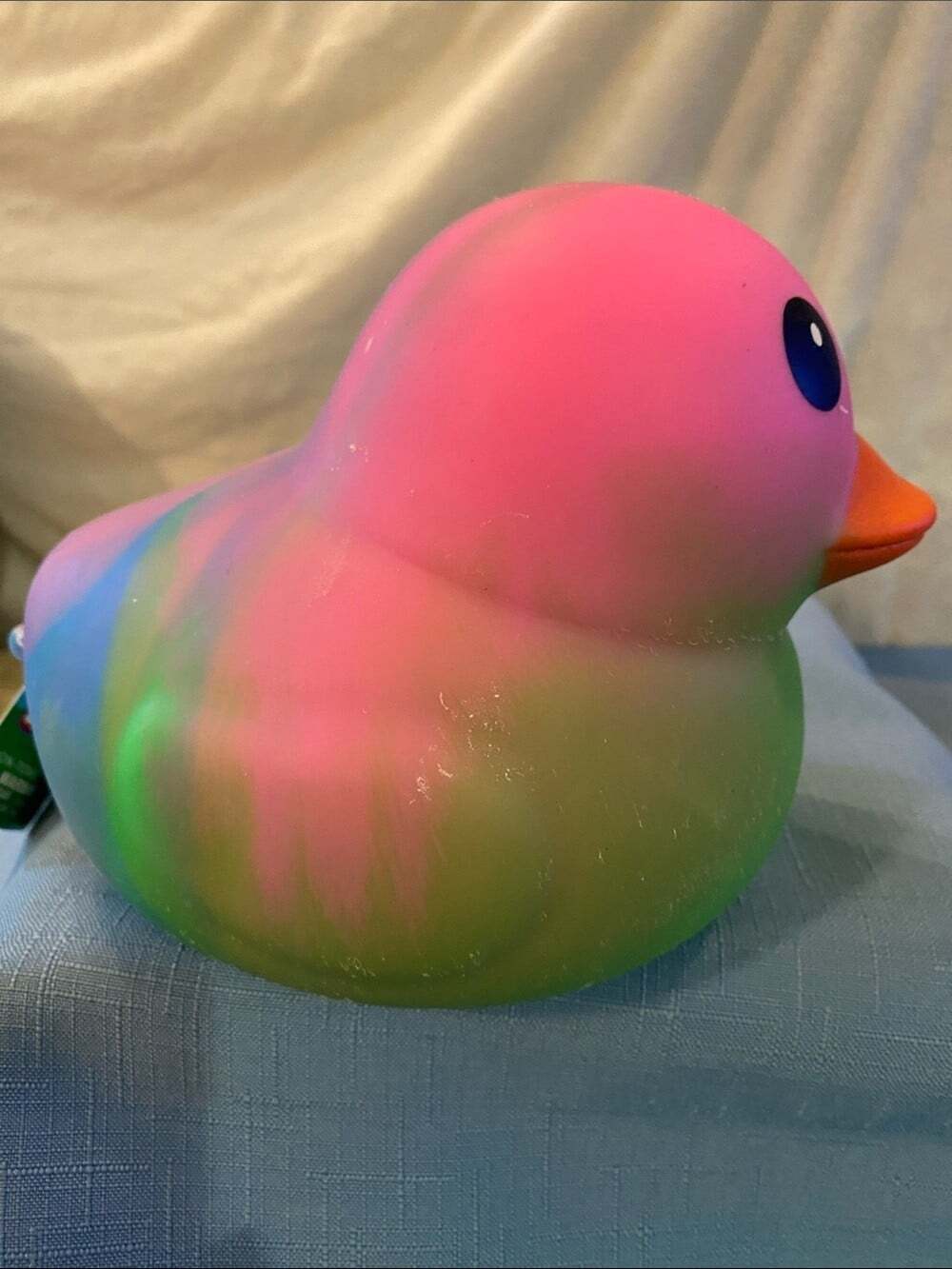 Sunny Days Tie Dye Squeezy Jumbo Duck Fidget NWT - Picture 2 of 5